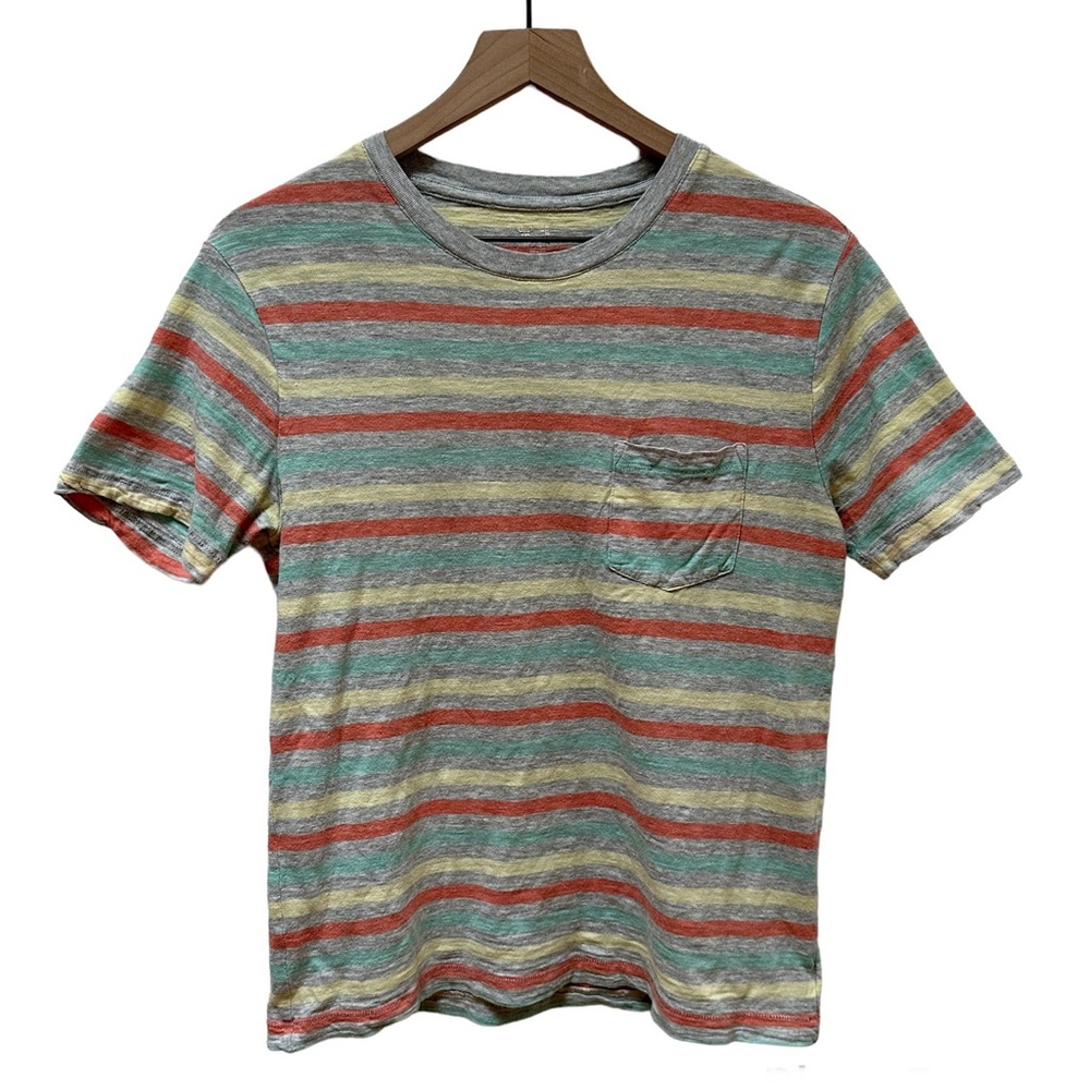 Gap Multicolor Striped 100% Cotton Crew Neck Short Sleeve T-Shirt Women’s Sz XS